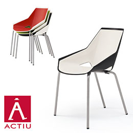 ACTIU DI Chair ［脚ホワイト×ブラック］
