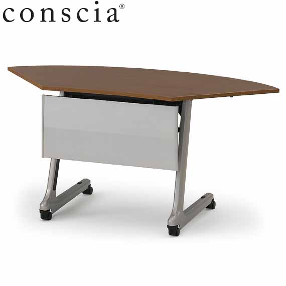 conscia（コンシア）コーナーテーブル/幕板付・棚なし W110×D60タイプ ［アール×W9］