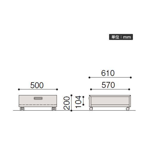 レーザープリンター台 DE-830-W5 ［W5/グレーW］