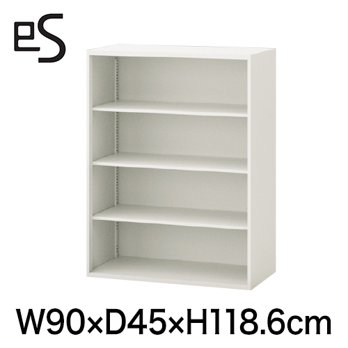 eS cabinet エスキャビネット オープン棚 型 上段用 幅90cm 奥行45cm 高さ118.6cm 色：ホワイト系 ［WT/ホワイト］