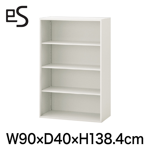 eS cabinet エスキャビネット オープン棚 型 上段用 幅90cm 奥行40cm 高さ138.4cm 色：ホワイト系 ［W9/ホワイトW］
