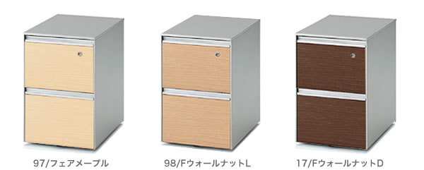 (インクルード) 2段ワゴンD593(木目柄スチールタイプ) カラー