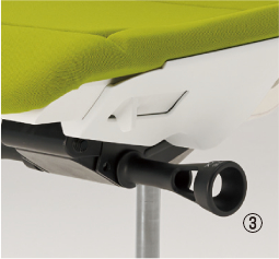 フリップフラップ チェア flip flap エクストラハイバック 可動肘付 ハンガー付 樹脂脚　特徴