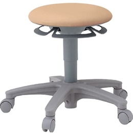 サポートスツール PCK-1104DL-K6 （背なし/キャスター脚/ビニールレザー張り） ［フラックスベージュ］