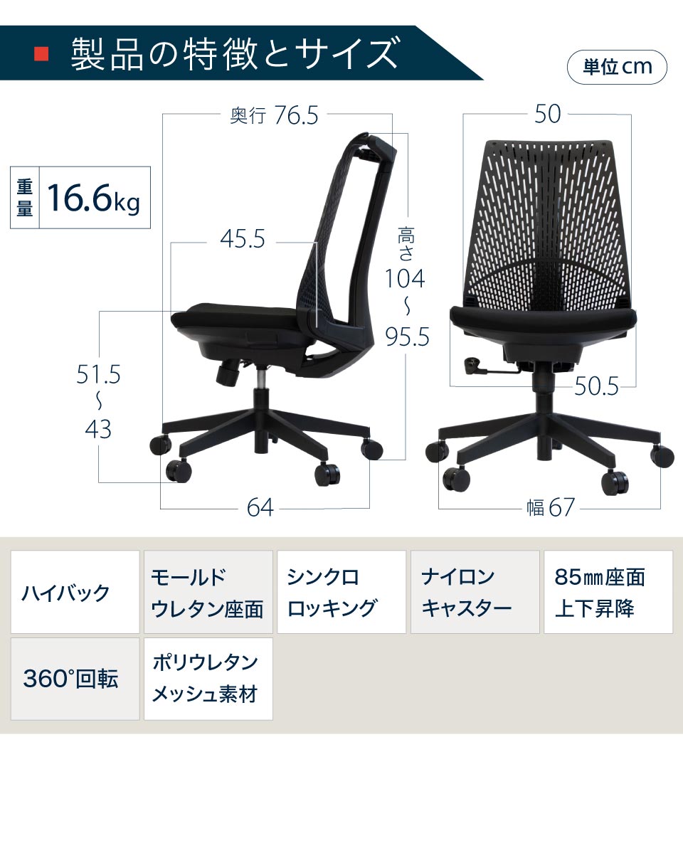 製品の特徴とサイズ