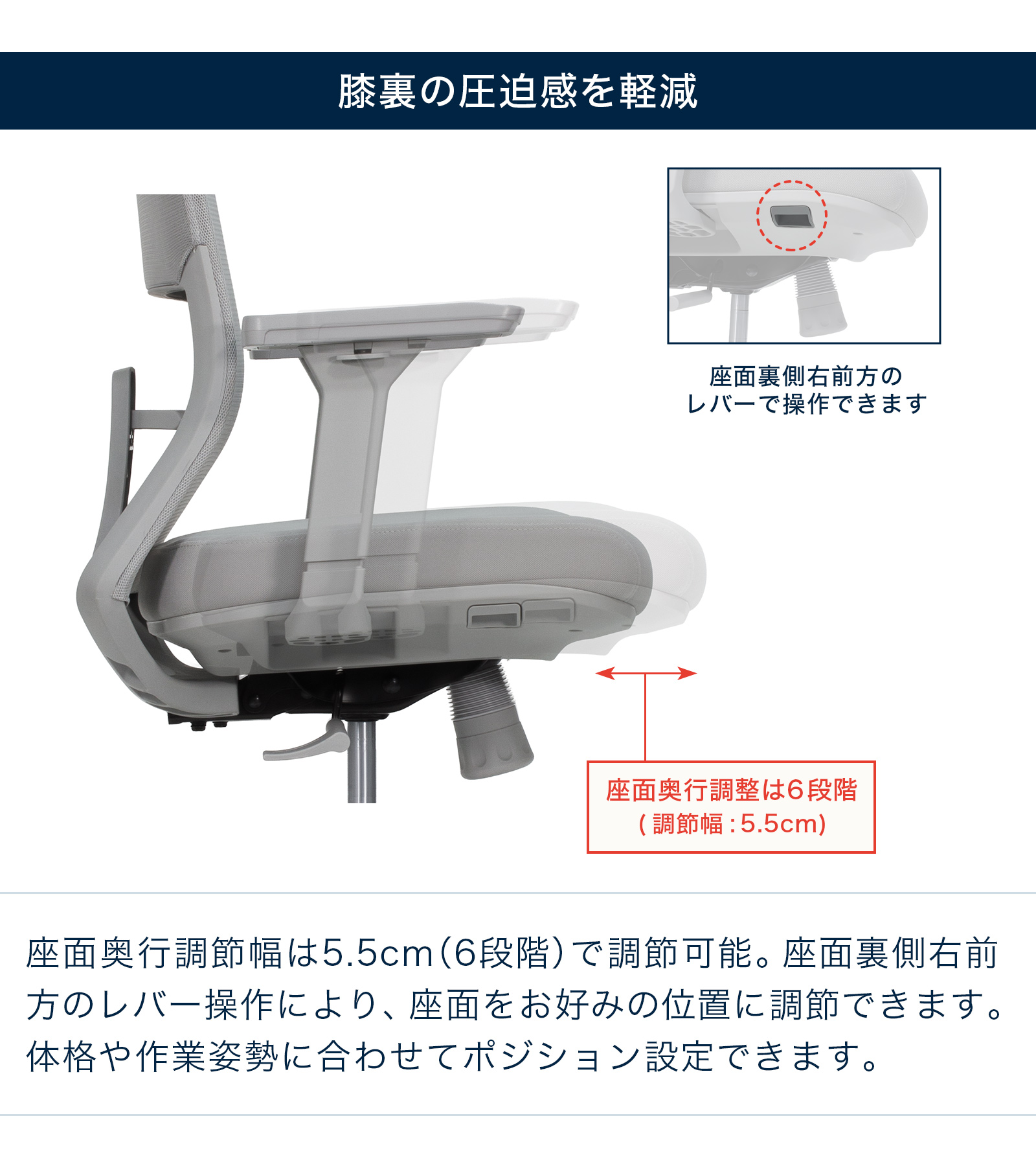 テレワーク 在宅ワーク サリダYL7R シンプルなデザインと快適性を両立したYL7R