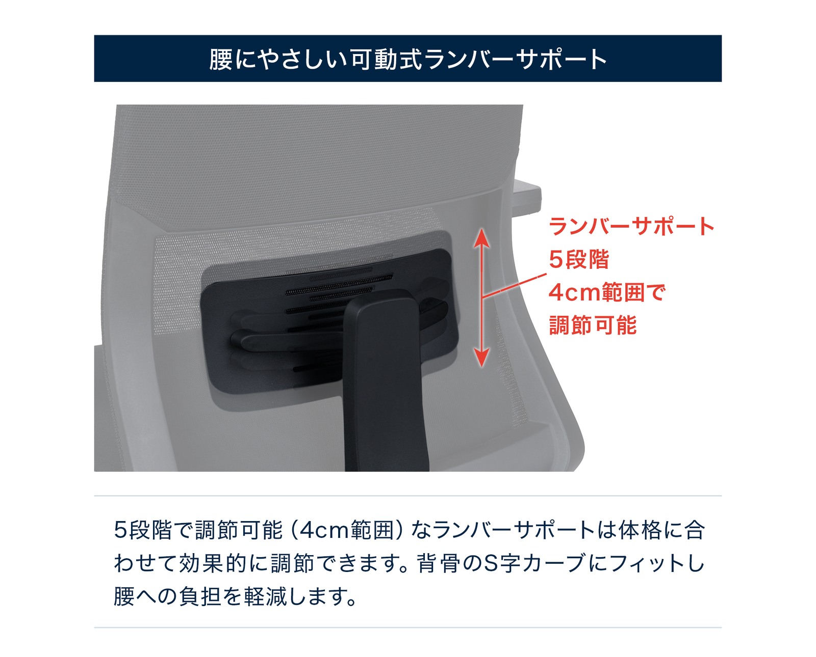 テレワーク 在宅ワーク サリダYL7R 腰にやさしいランバーサポート