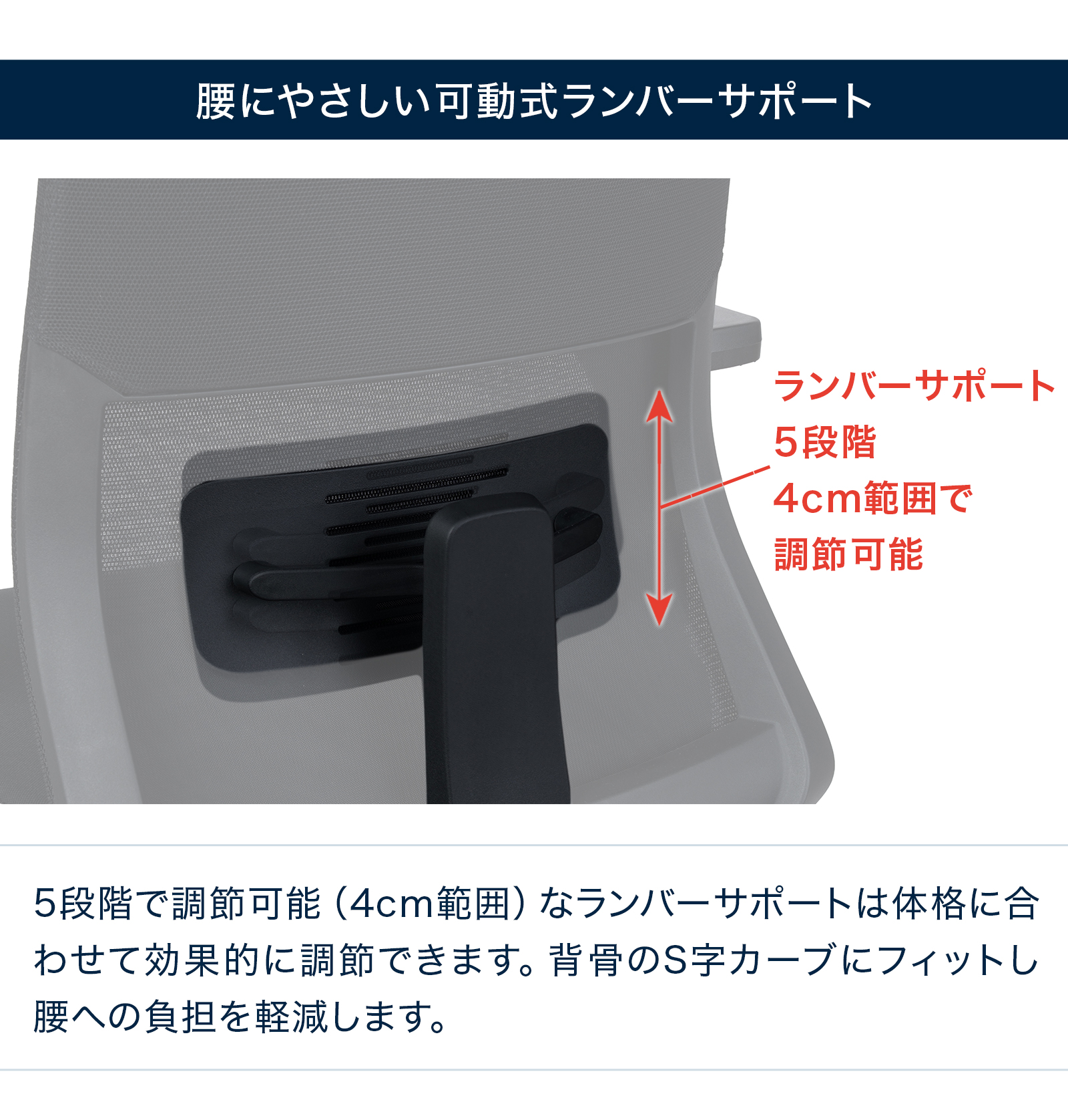 テレワーク 在宅ワーク サリダYL7R 腰にやさしいランバーサポート