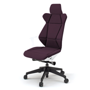 フリップフラップ チェア KF-827GC-TWB2(SO) エクストラハイバック 可動肘 樹脂脚 抵抗ウレタン双輪キャスター  ［TW×B2/ネイビーブルー］