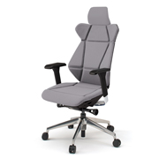 フリップフラップ チェア KF-827GC-ZTW6 エクストラハイバック 可動肘 アルミ脚 ［ZT×W6/ライトグレー］