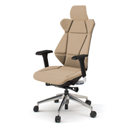 フリップフラップ チェア KF-827GC-ZTY3 エクストラハイバック 可動肘 アルミ脚 ［ZT×Y3/サンドイエロー］