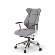 フリップフラップ チェア KF-835GC-ZWW6 ハイバック 固定肘 アルミ脚 ［ZW×W6/ライトグレー］