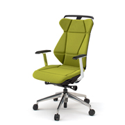 フリップフラップ チェア KF-835GCH-ZTQ6 ハイバック 固定肘 ハンガー  アルミ脚 ［ZT×Q6/モスグリーン］