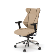 フリップフラップ チェア KF-837GC-ZTY3(SO) ハイバック 可動肘 アルミ脚 抵抗ウレタン双輪キャスター ［ZT×Y3/サンドイエロー］