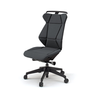 フリップフラップ チェア KF-860GCH-TTW2 ハイバック ランバーサポート ハンガー 樹脂脚 ［TT×W2/オフブラック］