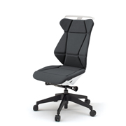 フリップフラップ チェア KF-860GCH-TWW2 ハイバック ランバーサポート ハンガー 樹脂脚 ［TW×W2/オフブラック］