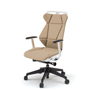 フリップフラップ チェア KF-865GCH-TWY3(SO) ハイバック 固定肘 ランバーサポート ハンガー 樹脂脚 抵抗ウレタン双輪キャスター ［TW×Y3/サンドイエロー］