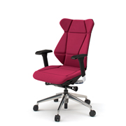 フリップフラップ チェア KF-867GC-ZTM4 ハイバック 可動肘 ランバーサポート アルミ脚 ［ZT×M4/ラズベリーレッド］