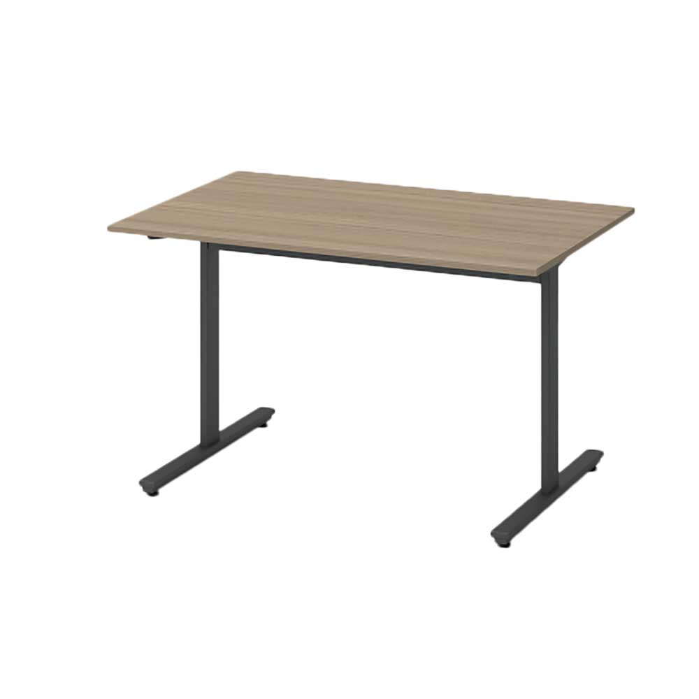 オリゴテーブル DCR-127HNTTA-TM　角型 W1200×D750　T字脚 アジャスタータイプ   　脚：ブラック×天板：アッシュドオークM