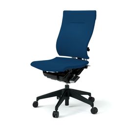 スピーナチェア 背クロス 肘なし 樹脂脚 ［B2_ネイビーブルー］