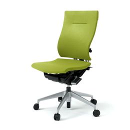 スピーナチェア 背クロス  肘なし シルバーメタリック脚 ［Q6_モスグリーン］