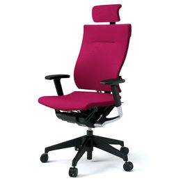 スピーナチェア エクストラハイバック 背クロス 可動肘 樹脂脚 ［M4_ラズベリーレッド］