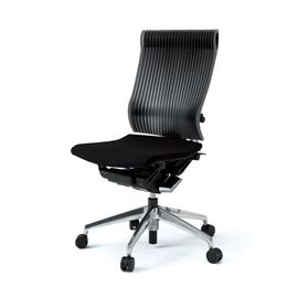 スピーナチェア 背エラストマー  肘なし アルミミラー脚 ［SG グレー］