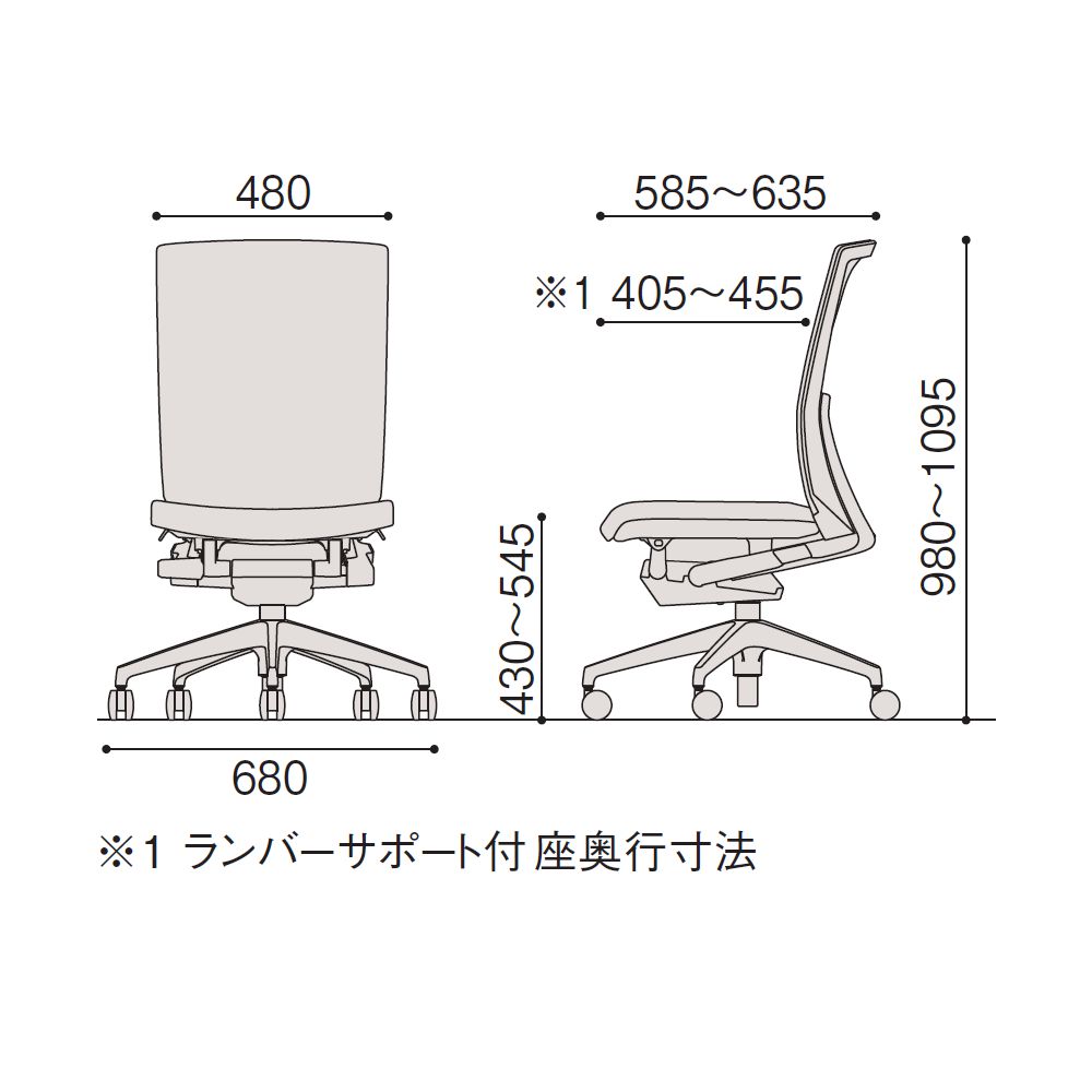 ヴェントチェア （ Vento chair ） KE-860JB-T1M4 プレーンメッシュ （ランバーサポート付）/（ブラックT）/肘なし/樹脂脚 ［ラズベリーレッド］