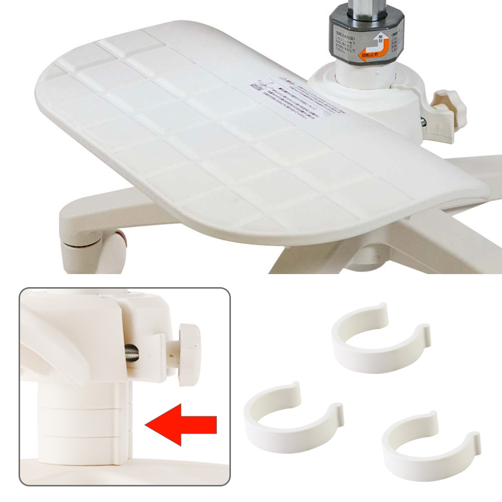 ハート型チェア KS3:子どもの脚を支えるフットステップ