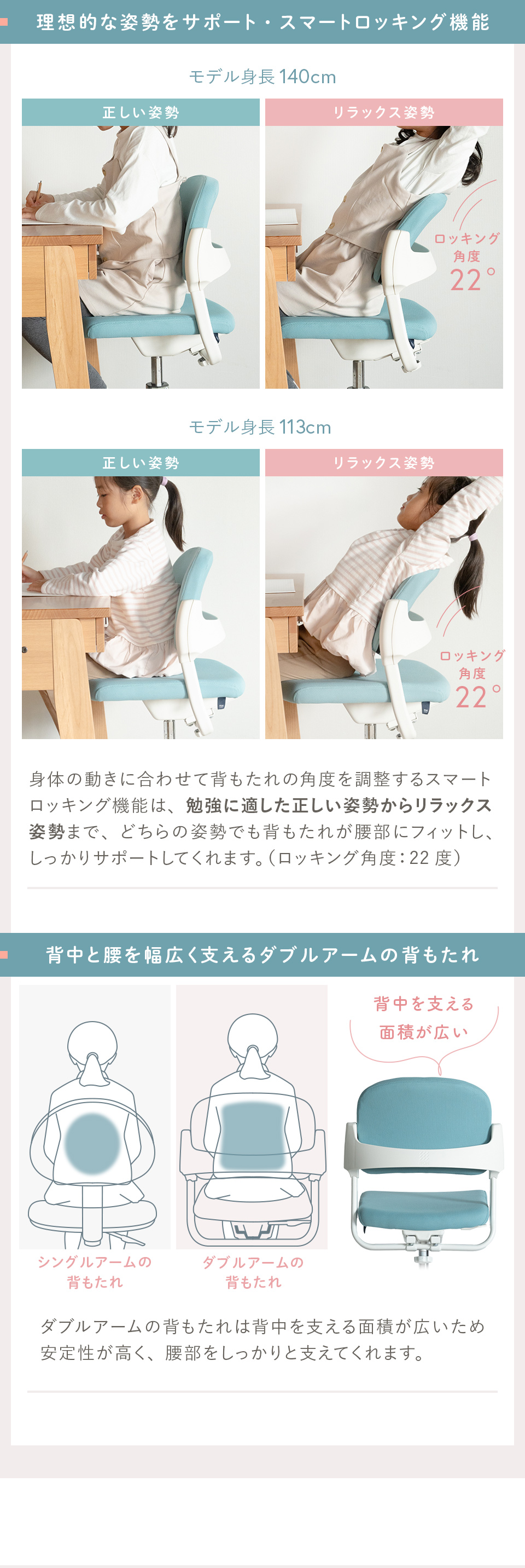 学習チェア 勉強椅子 回転チェア KS32