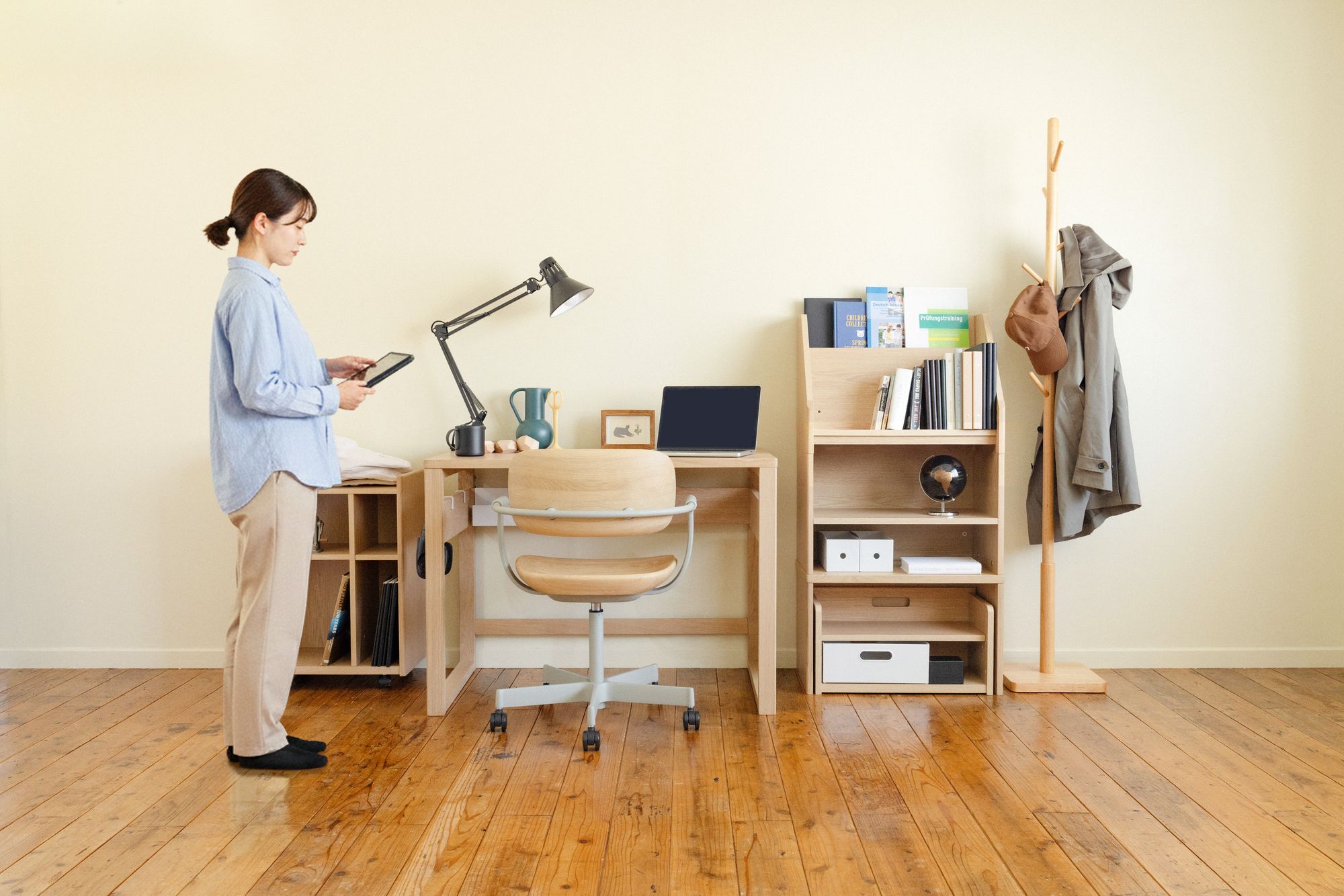 クレッタ 引き出し型ワゴン CT-WN-7NA(ナチュラル): 学習家具