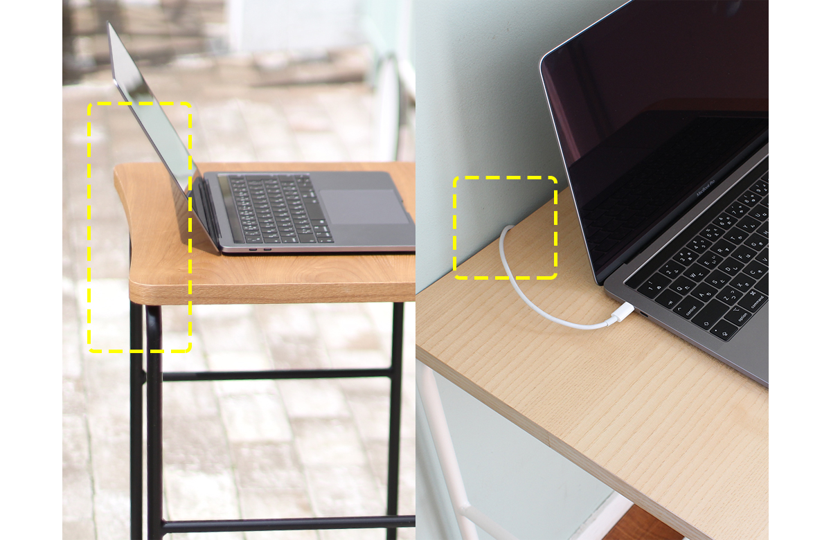ラウンド型のデスク