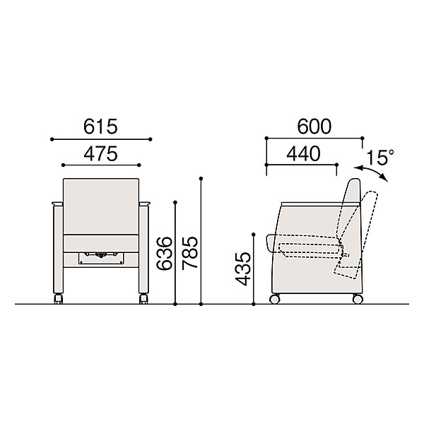 F-7 ミーティングチェア ウレタンレザー張り ［セピアブラウン］