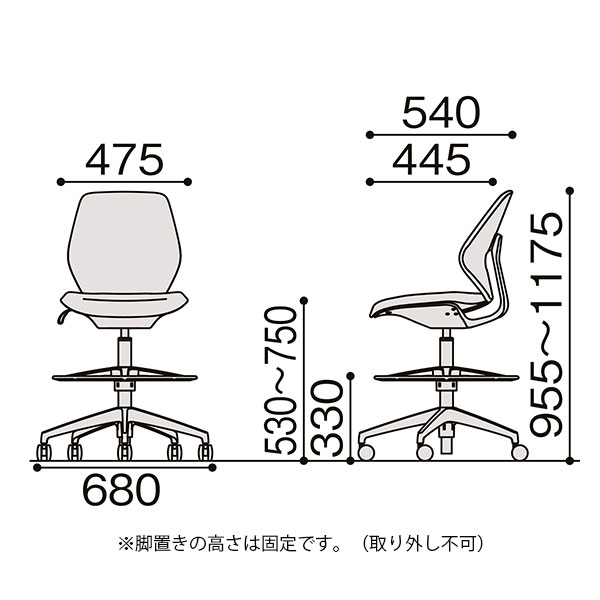キュアチェア ハイポジションタイプ KG-960PVP-TTU5｜オフィスチェア