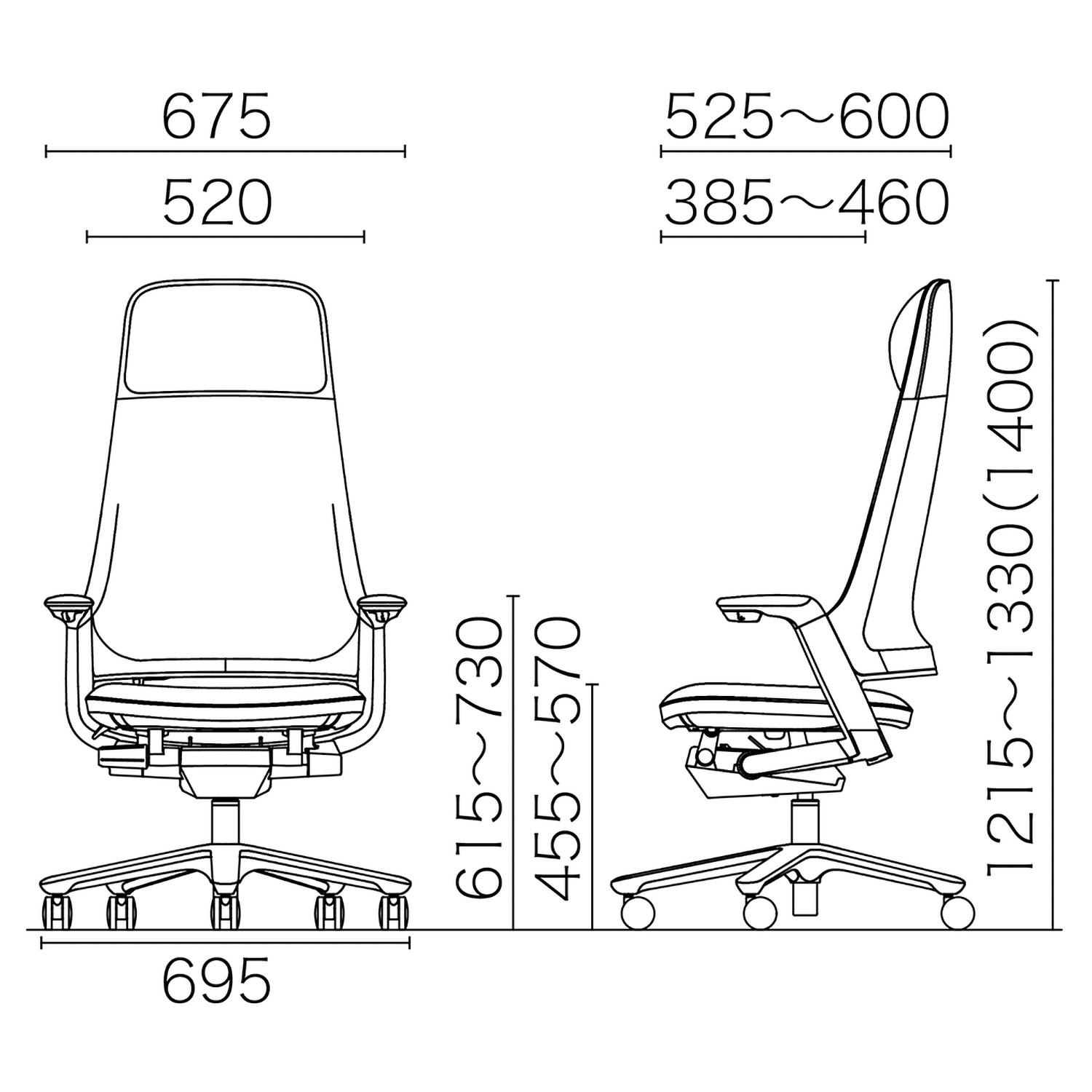 レオニスチェア セレクテッドタイプ エクストラハイバック KJ-235LME-ZAH2 ［ベースカラー：ZA/アンティークゴールド 張地カラー：チョコレートブラウン］