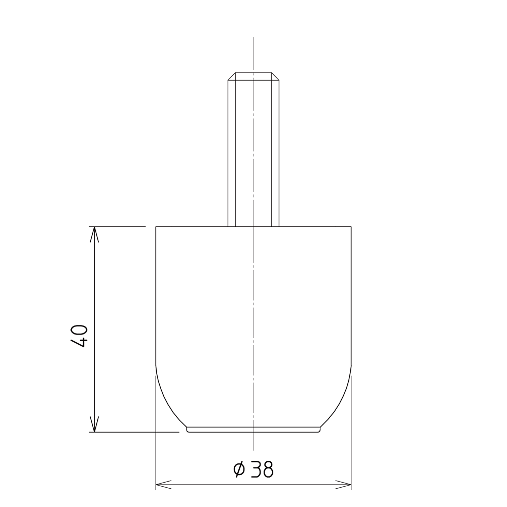 CZデスクシリーズ・ハイアジャスター720mm用　CCRP-907（1個）