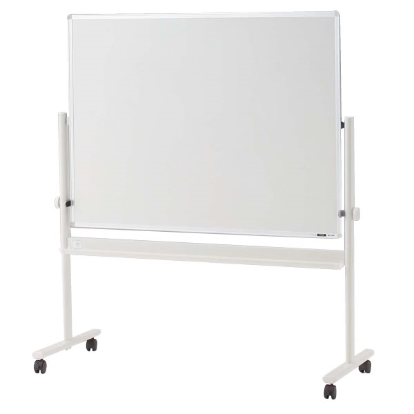 脚付き ホーロー 回転型ホワイトボード(両面ホワイト)ロータイプ 外寸:W134×H148cm 板面:W120×H90cm