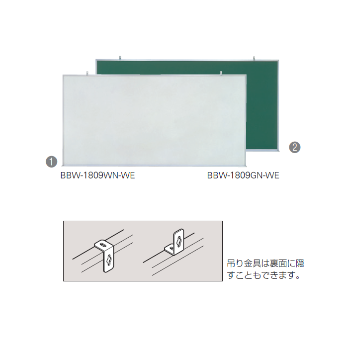 壁掛け式ホワイトボード W1800×H900