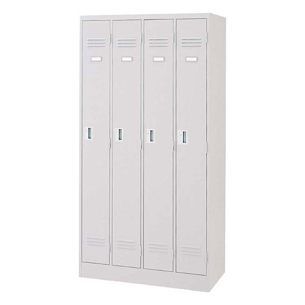 J型ロッカー 4人用 HDJ-0941SSN1-WE　W900×D515×1790 ［ホワイトグレー］