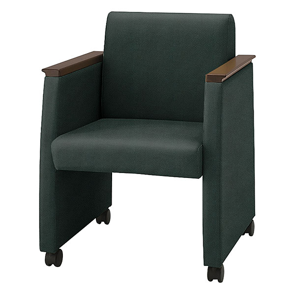 F-7 ミーティングチェア 布地張り ［オフブラック］