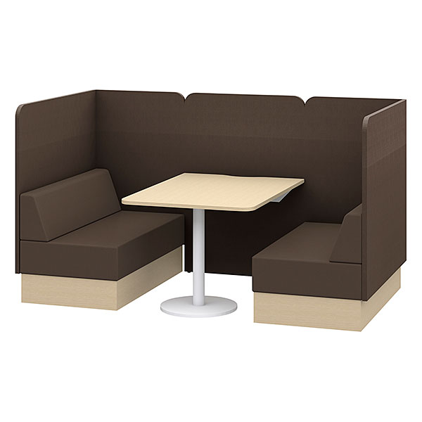 ノットワーク セミクローズミーティングセット W1200 ［天板・ベース：アモナアカシア×張地：H4H4］