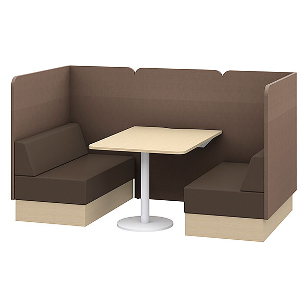 ノットワーク セミクローズミーティングセット W1200 ［天板・ベース：アモナアカシア×張地：H4K2］