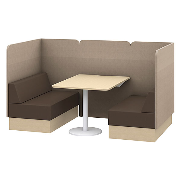 ノットワーク セミクローズミーティングセット W1200 ［天板・ベース：アモナアカシア×張地：H4Y3］