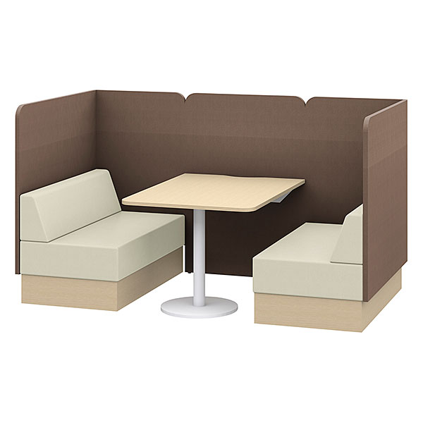 ノットワーク セミクローズミーティングセット W1200 ［天板・ベース：アモナアカシア×張地：F6K2］