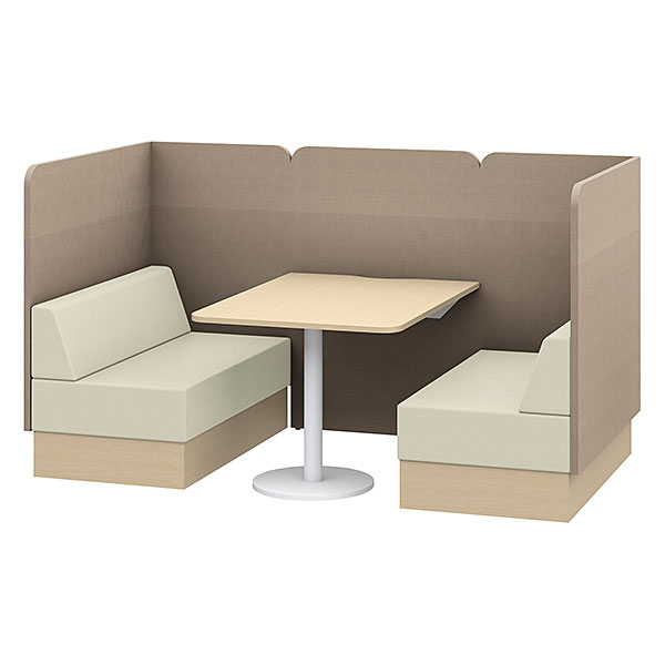 ノットワーク セミクローズミーティングセット W1200 ［天板・ベース：アモナアカシア×張地：F6Y3］