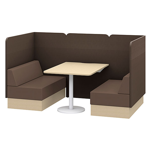 ノットワーク セミクローズミーティングセット W1200 ［天板・ベース：アモナアカシア×張地：K2H4］