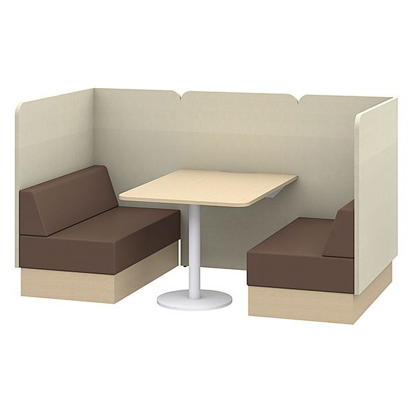 ノットワーク セミクローズミーティングセット W1200 ［天板・ベース：アモナアカシア×張地：K2F6］