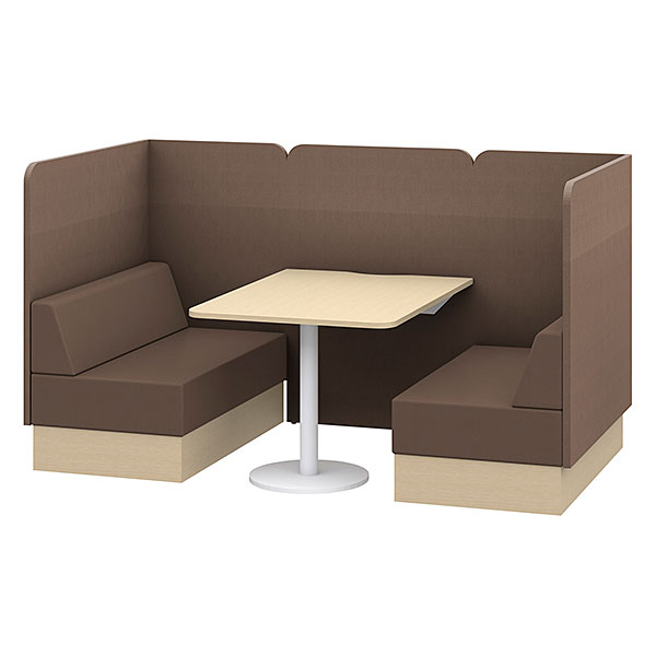 ノットワーク セミクローズミーティングセット W1200 ［天板・ベース：アモナアカシア×張地：K2K2］