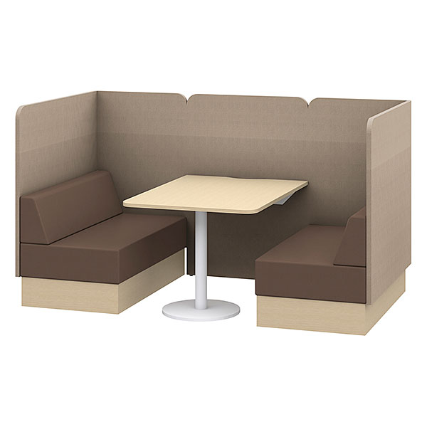 ノットワーク セミクローズミーティングセット W1200 ［天板・ベース：アモナアカシア×張地：K2Y3］