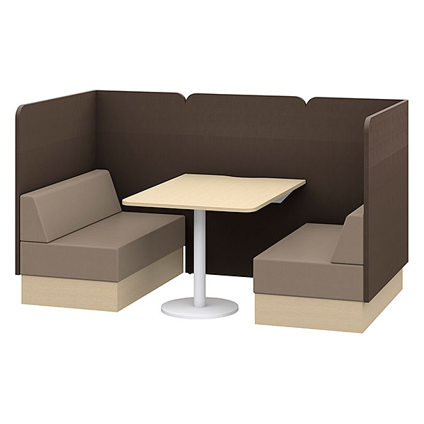 ノットワーク セミクローズミーティングセット W1200 ［天板・ベース：アモナアカシア×張地：Y3H4］